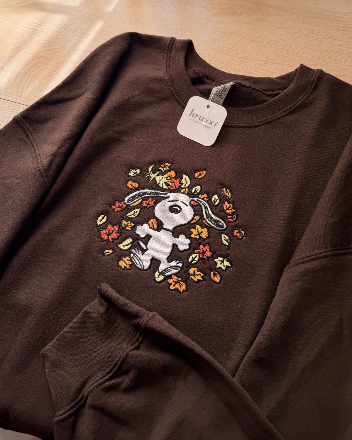Snoopy Fall Leaves Crewneck