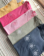 Hibiscus Embroidery T-Shirt