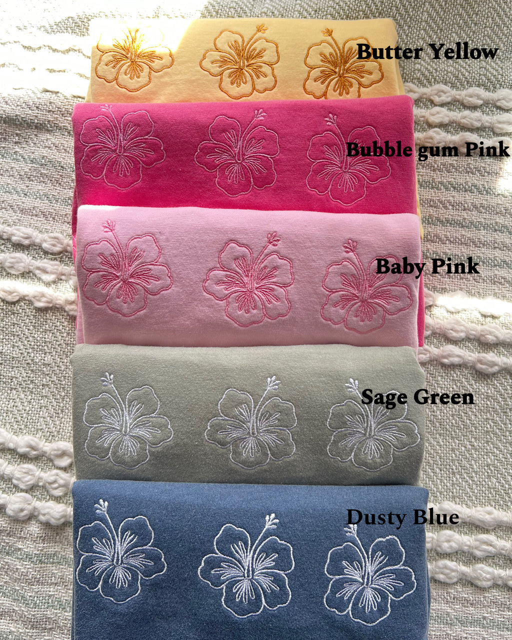Hibiscus Embroidery T-Shirt