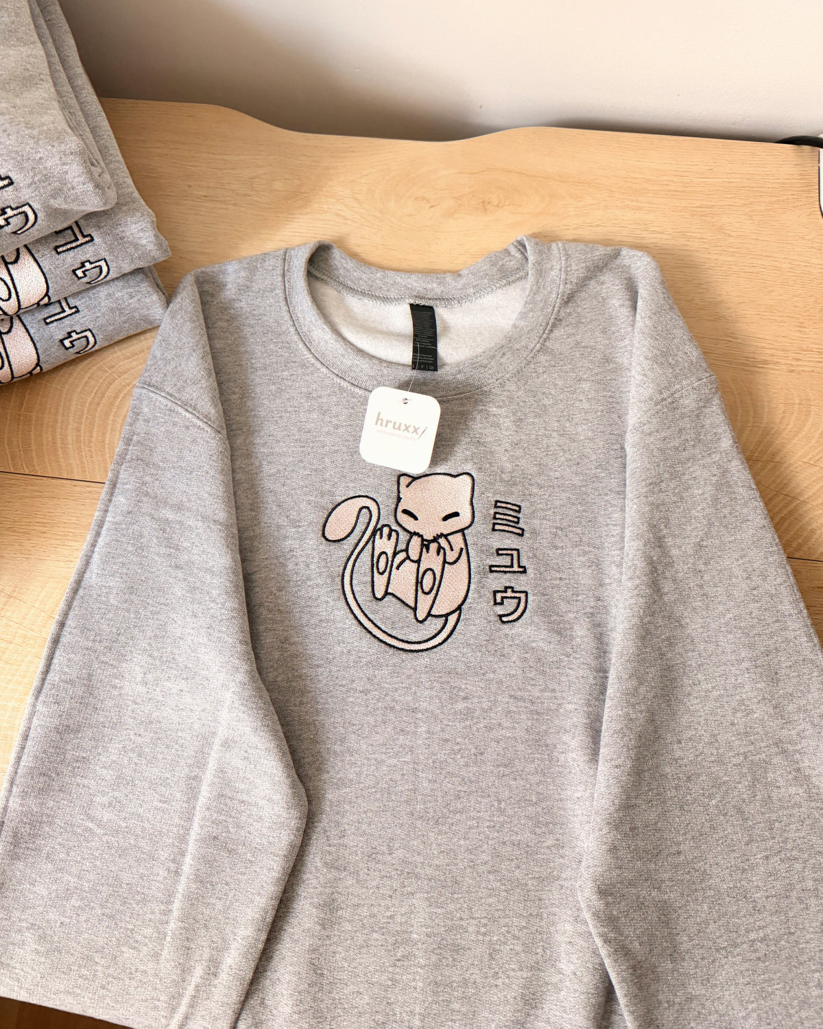 Mew Embroidery Crewneck