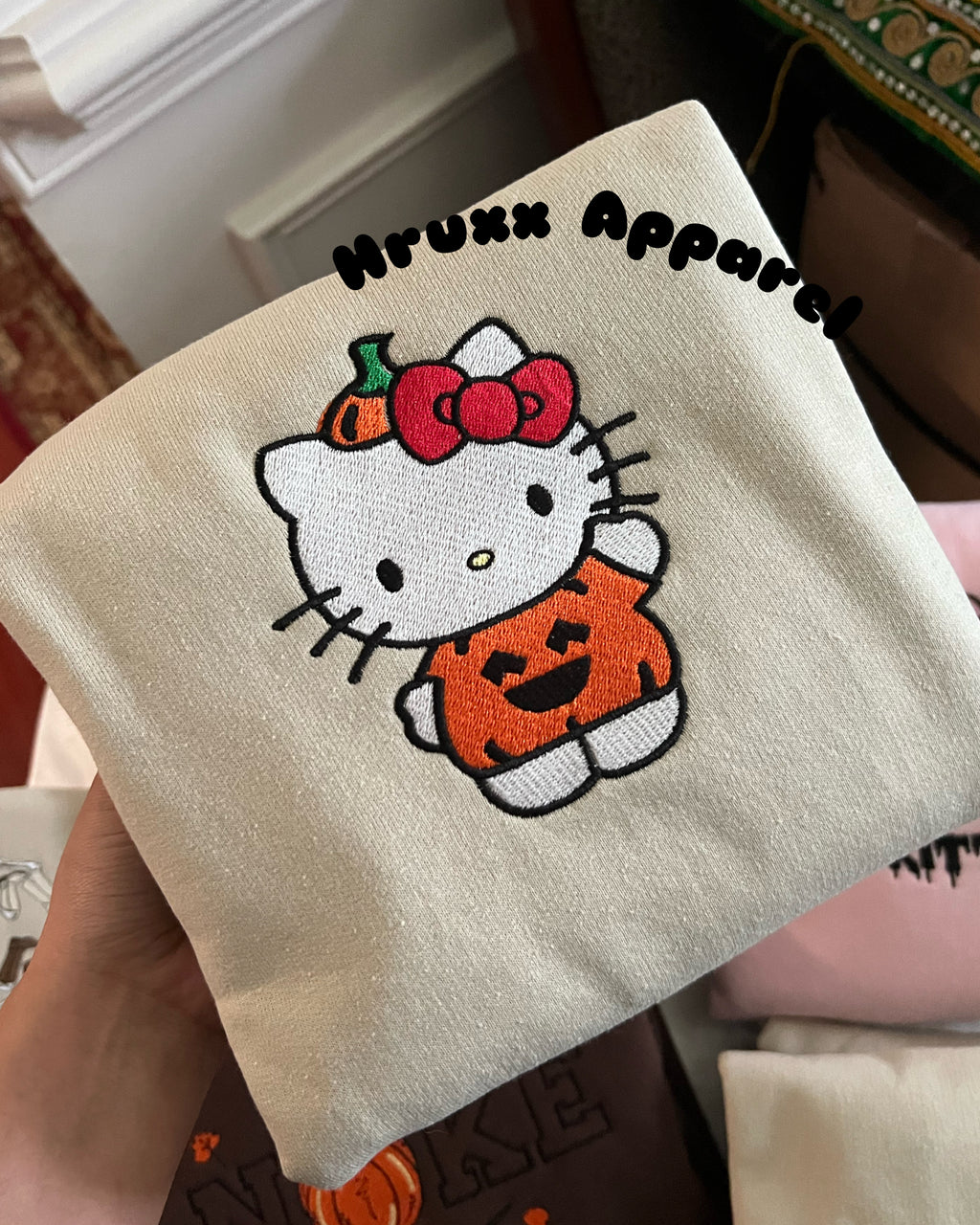Pumpkin Hello Kitty Crewneck