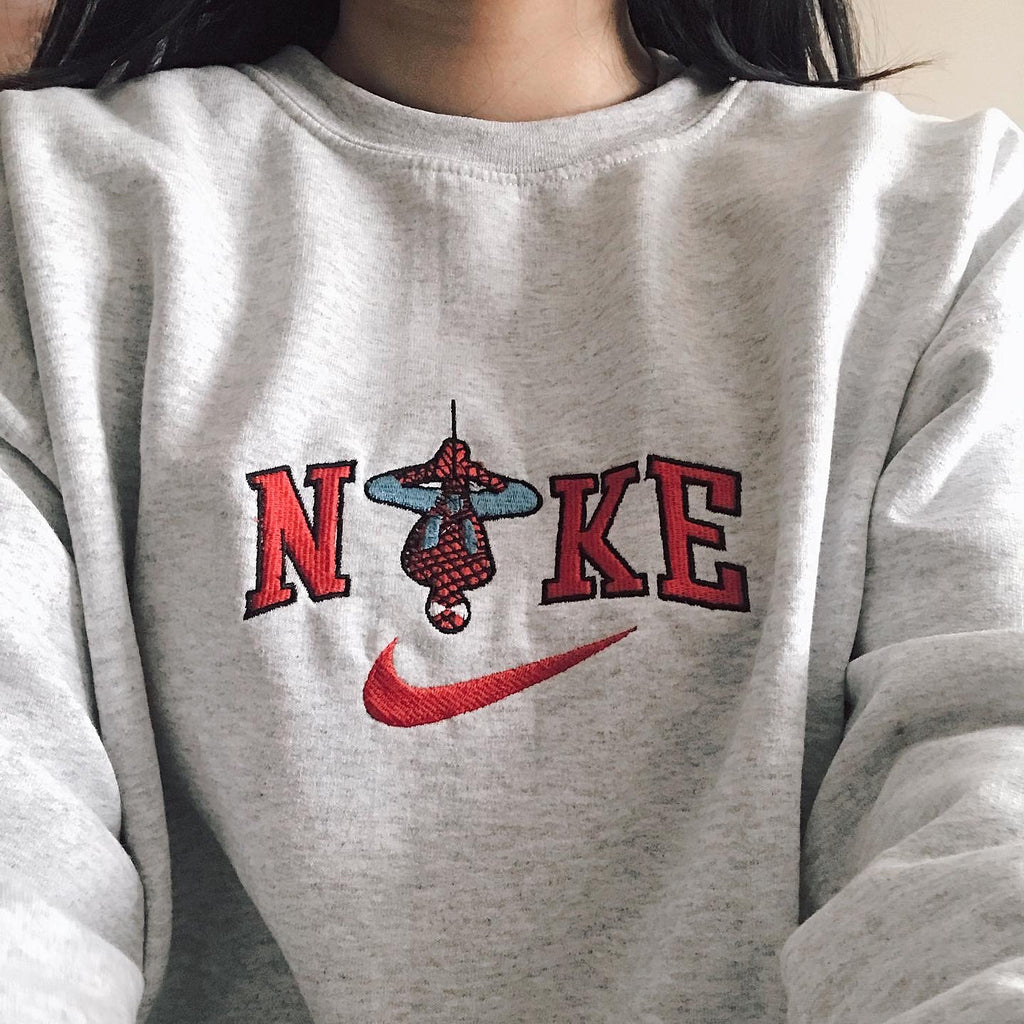 Spiderman Embroidery Crewneck