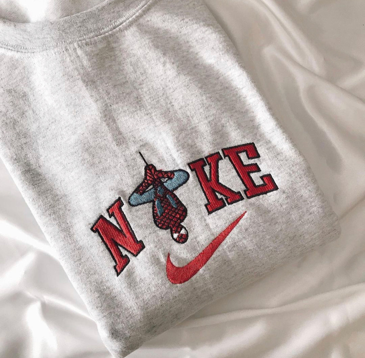 Spiderman Embroidery Crewneck