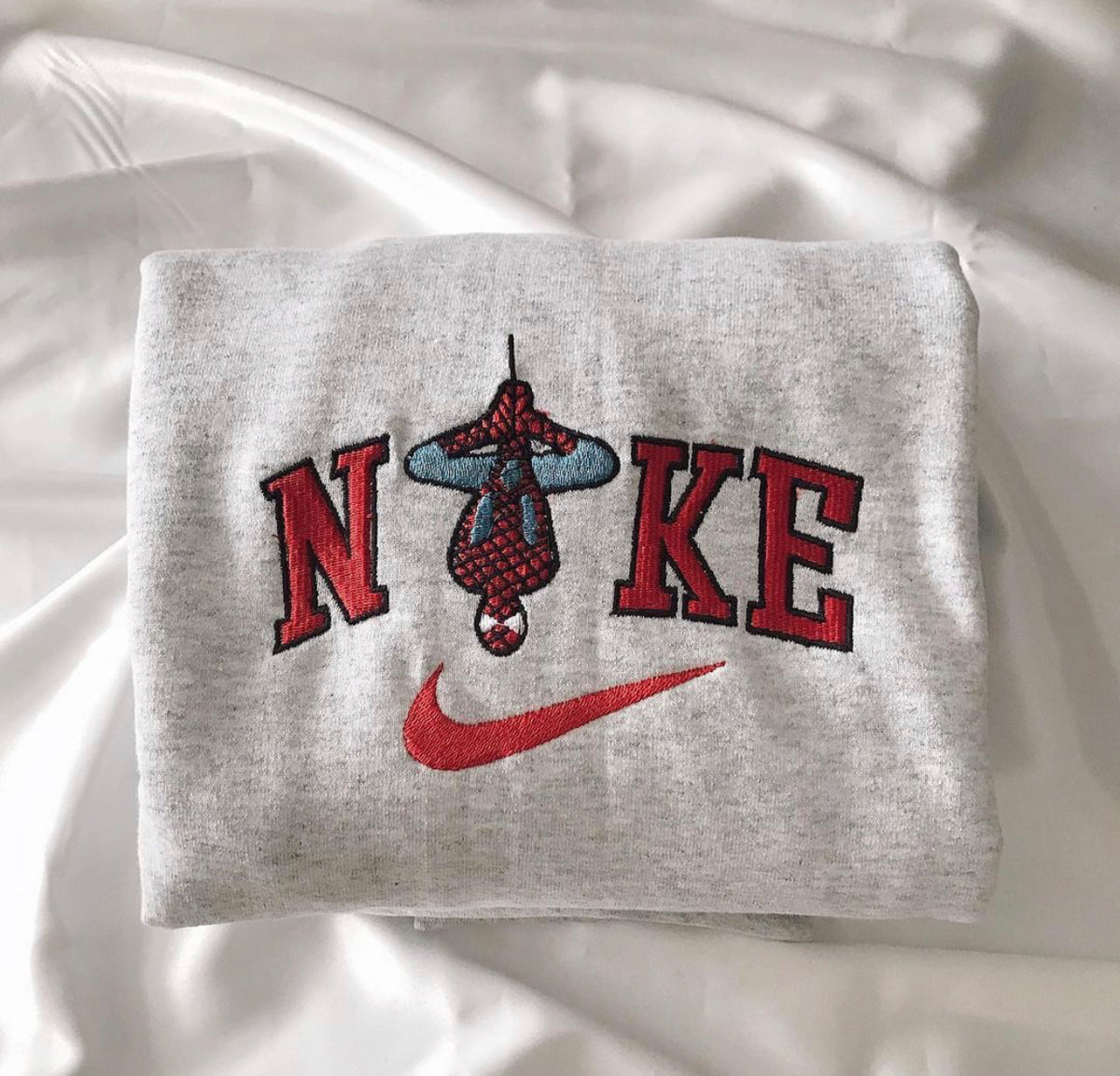 Spiderman Embroidery Crewneck